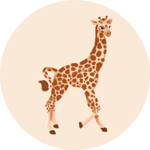 Sluitzegel giraf beige