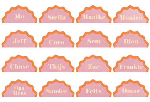 Naamkaartjes halve zon