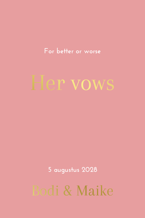 Her vows colorfully yours