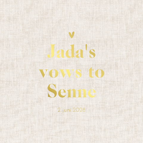 Her vows gold linen