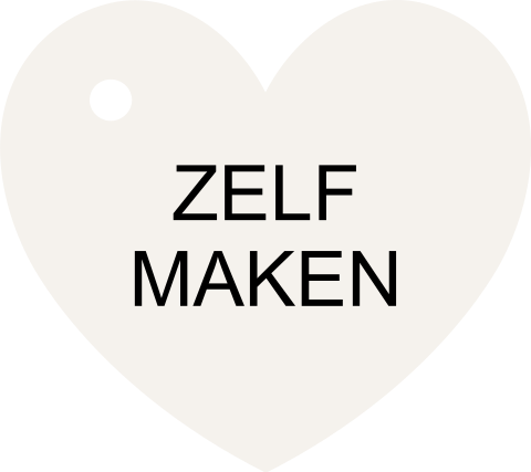 Label hartje 4,5x4 cm