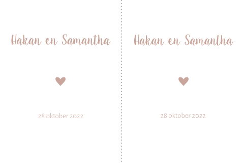 ceremoniemeester kaartjes oudroze wit