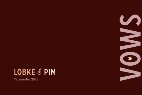 Geloften boekje bordeaux oudroze rosefolie