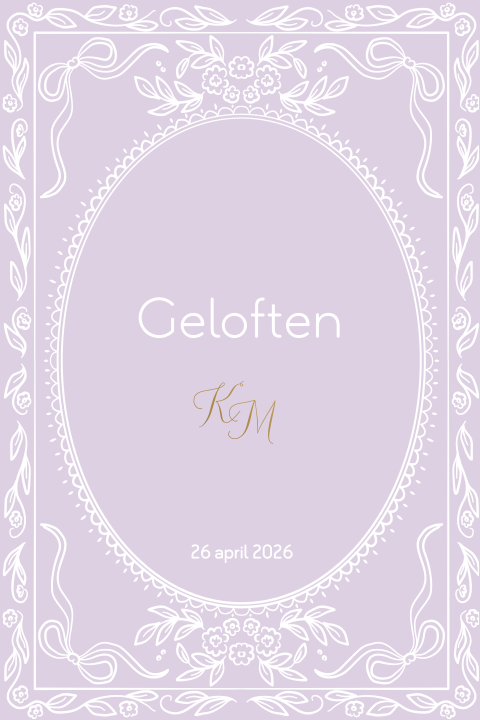 Geloftenboekje lila Bridgerton stijl