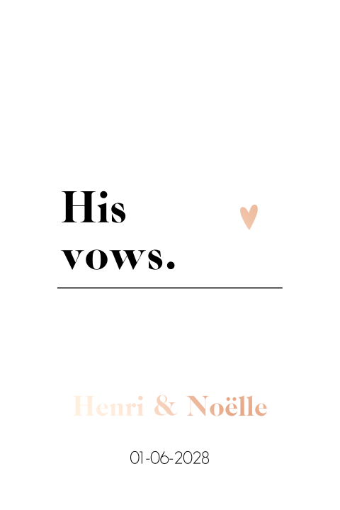 His vows simply chic