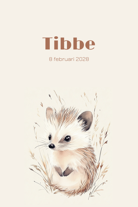 Geboortekaartje egeltje