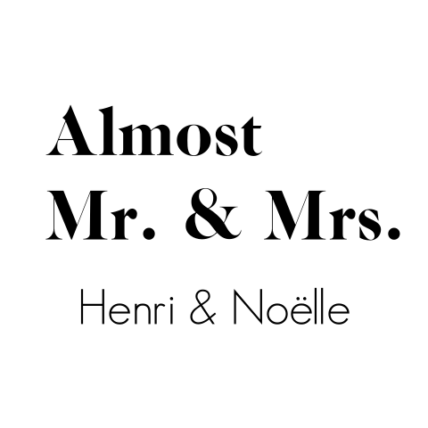 sluitsticker trouwkaart almost mr and mrs