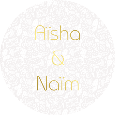 Trouw sluitsticker kant goudfolie