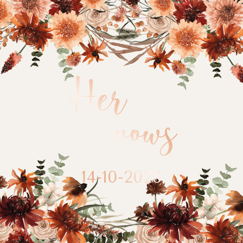 Her vows autumn chic