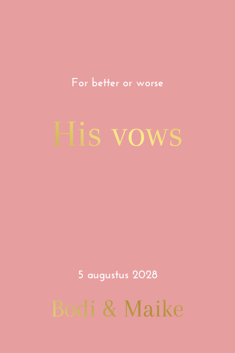 His vows colorfully yours