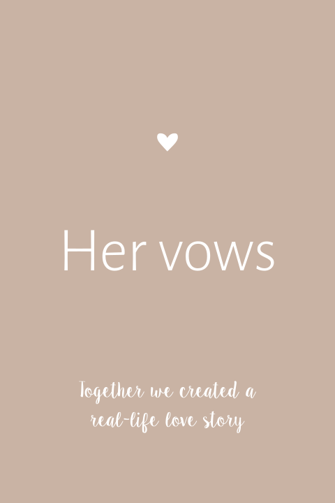Her vows stuck on you