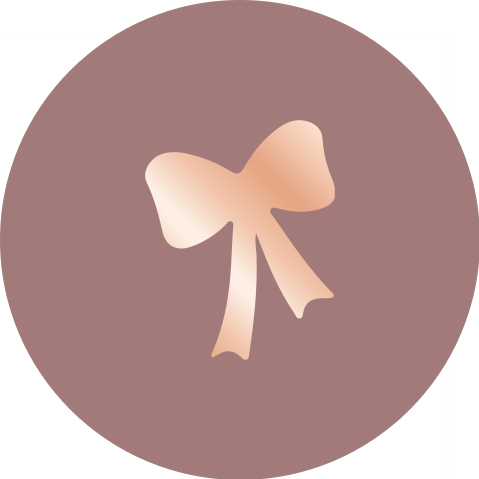 bijpassende sluitsticker strikje rosefolie