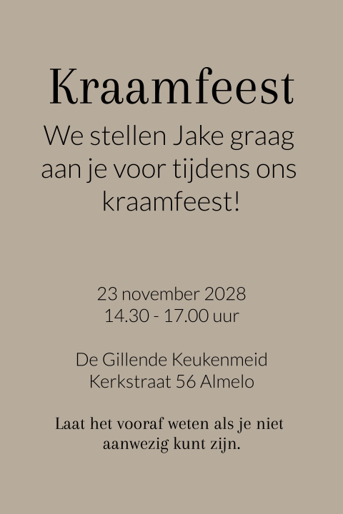 Kraamfeest label