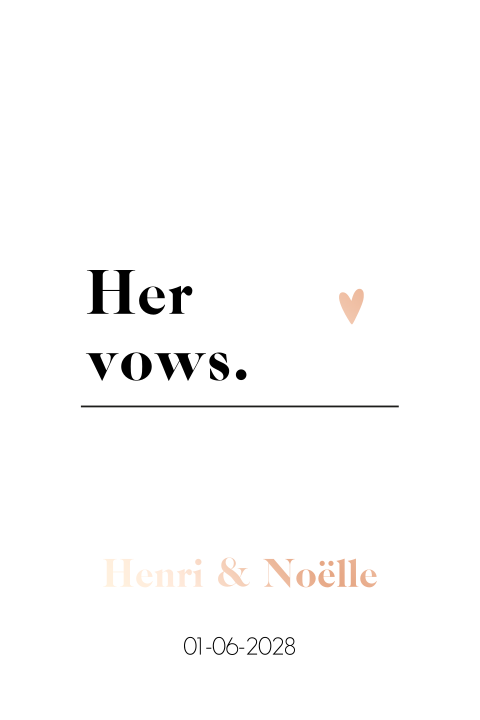 Her vows simply chic