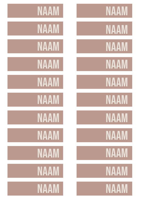 naamkaartjes smal naturel creme