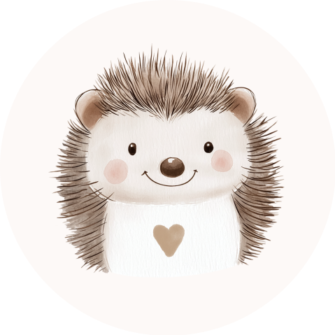 sluitsticker geboortekaartje egeltje