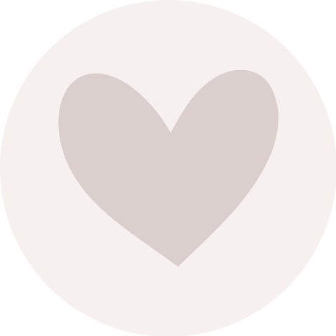 sluitsticker blush beige hart