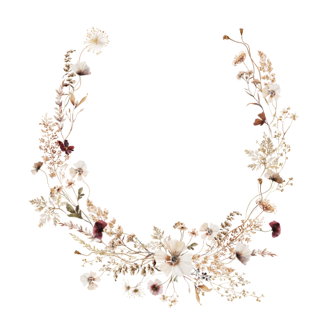 Sluitsticker droogbloemen open krans