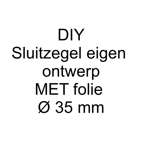 Sluitzegel MET foliedruk 35 mm
