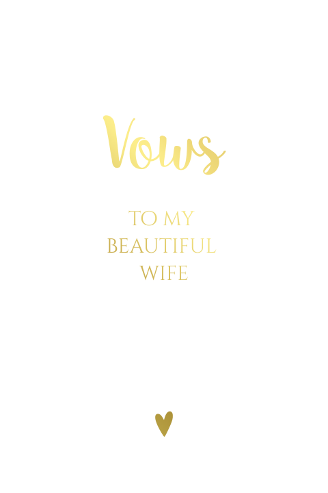 His vows geloften wit met goud
