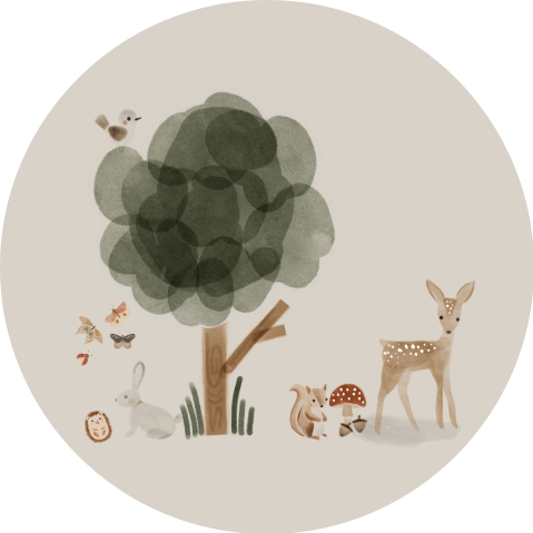 bijpassende sluitsticker bosdieren