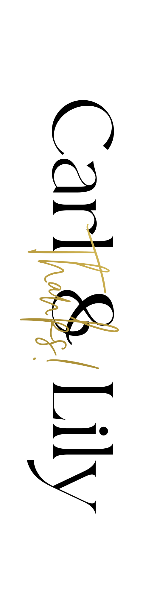 label smal met gaatje staand met folie