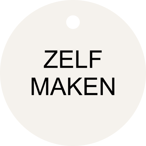 Rond label met gaatje 40 mm doorsnede