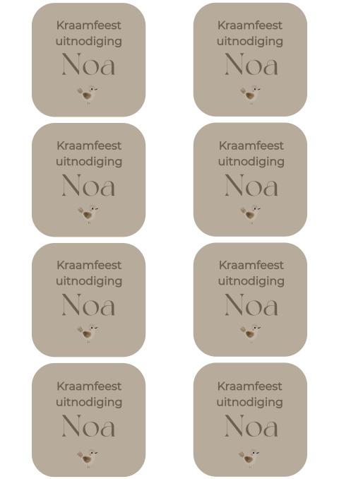 kraamfeest kaartjes afgerond vierkant