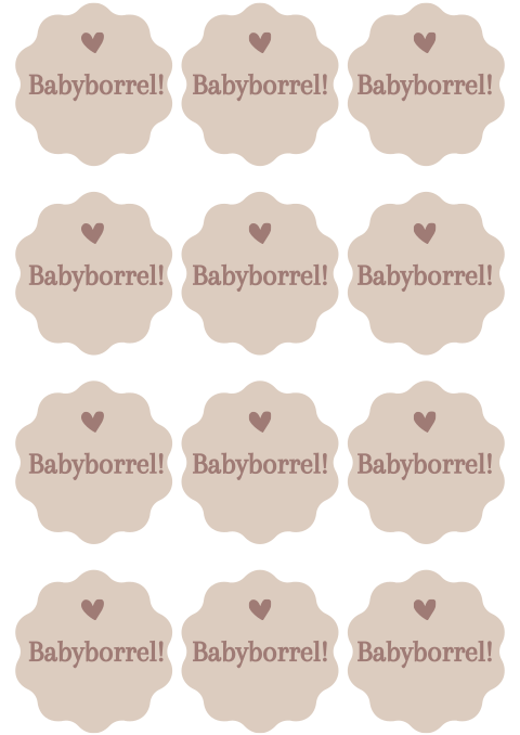 kraamborrel kaartjes golfrand rond