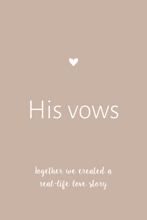 His vows stuck on you