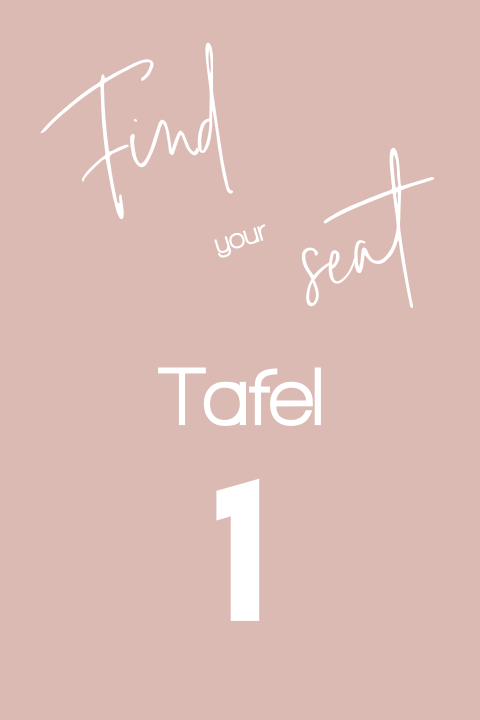 Tafel kaart blush