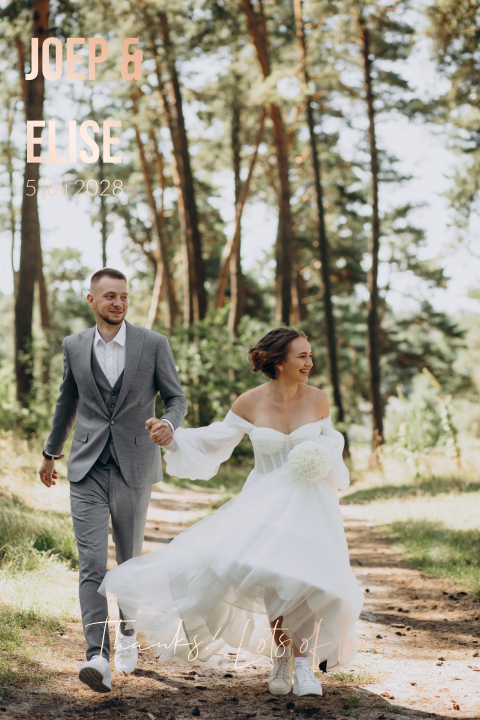 Bedank kaart Something borrowed