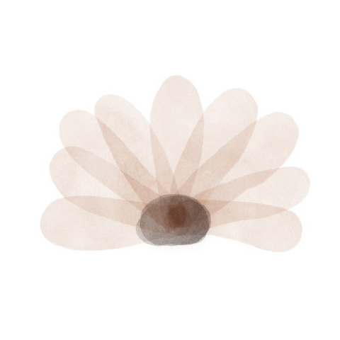 Sluitsticker watercolor kamille bloem