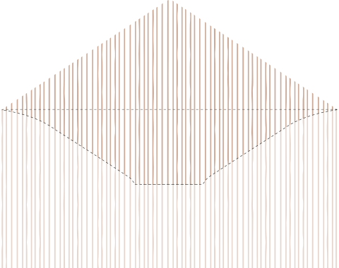 envelop inlay beige gestreept