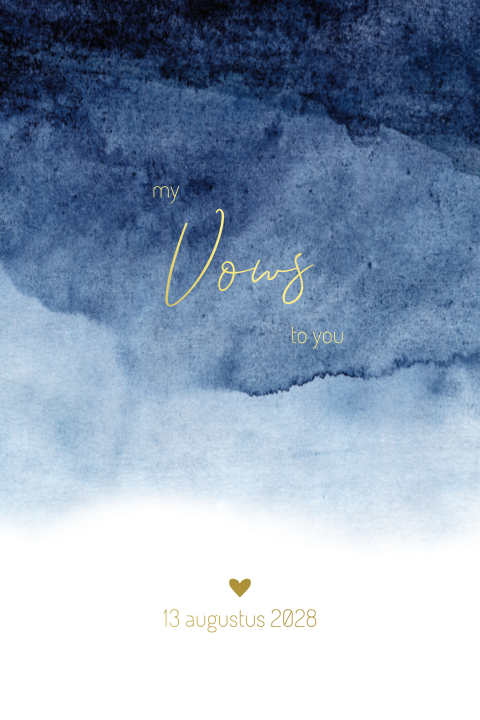 Vows geloften kaart something blue