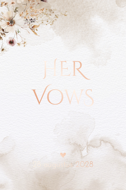 Geloften boekje her vows Something old