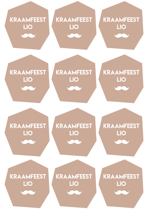 Babyborrel kaartje hexagon