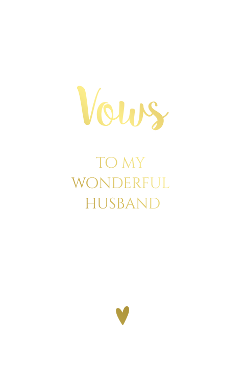 Her vows geloften wit met goud