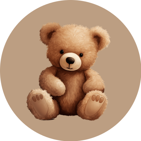 sluitsticker teddybeer
