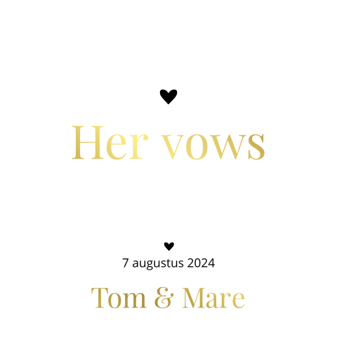 Her vows yin to my yang