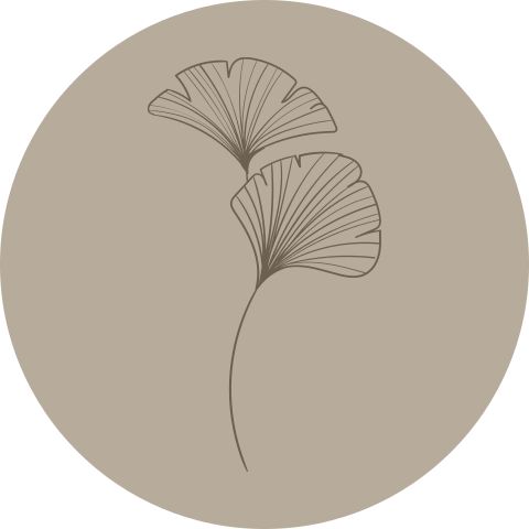 Sluitsticker beige droogbloem