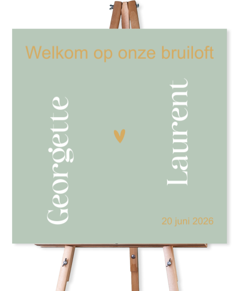 Bruiloftbord met groen en wit