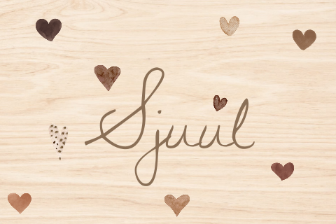 Houten memorybox bewaardoos baby middel