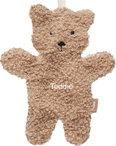 Teddy speendoekje met naam biscuit