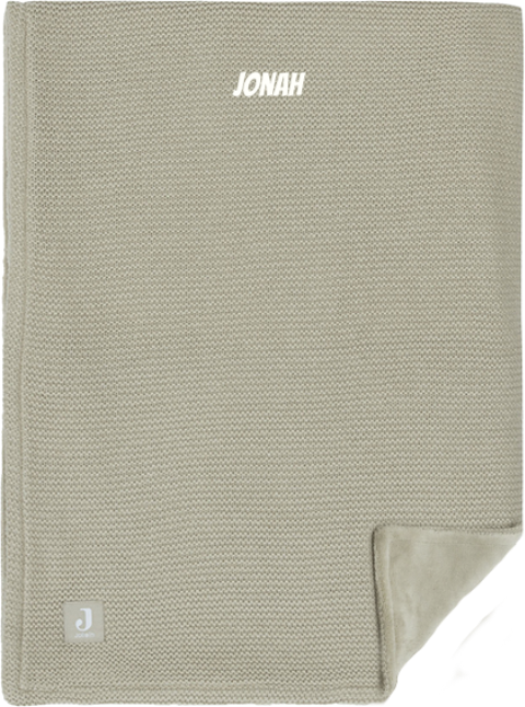 Wiegdeken Jollein olive green gevoerd