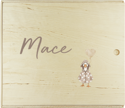 Houten bewaardoos met schuifdeksel groot