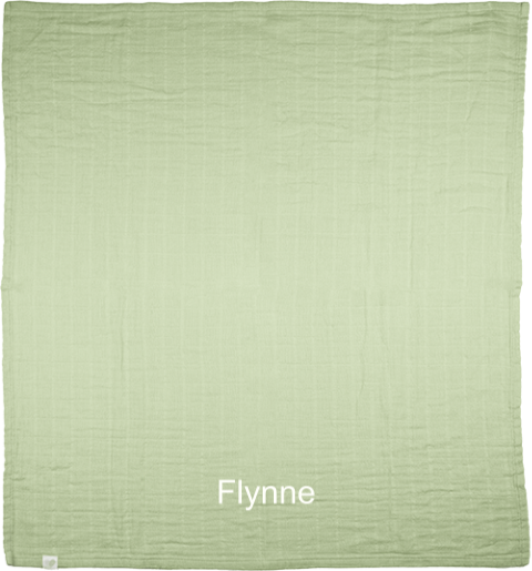 Hydrofiele doek met geborduurde naam groen