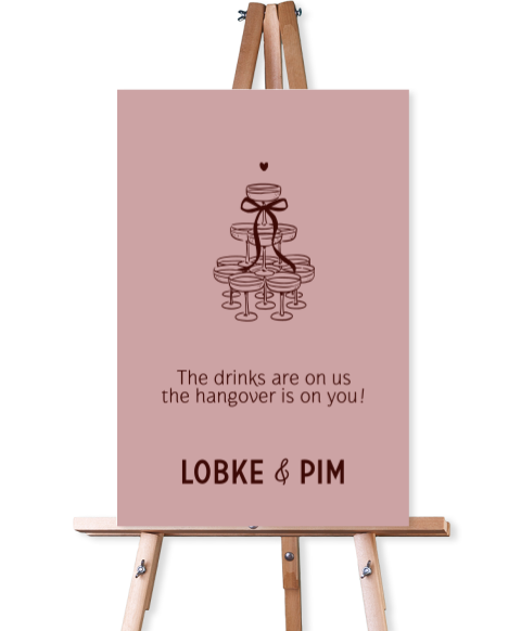 Bar bord roze bordeaux