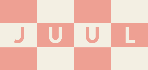 Geboortekaartje geblokt perzik beige