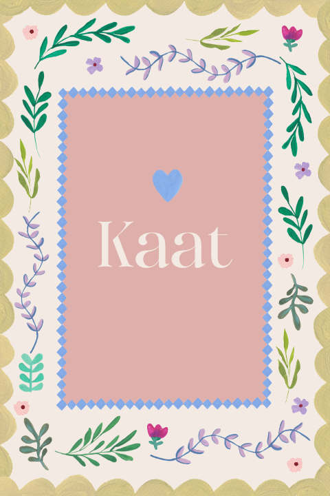Raamsticker takjes bloemen Kaat